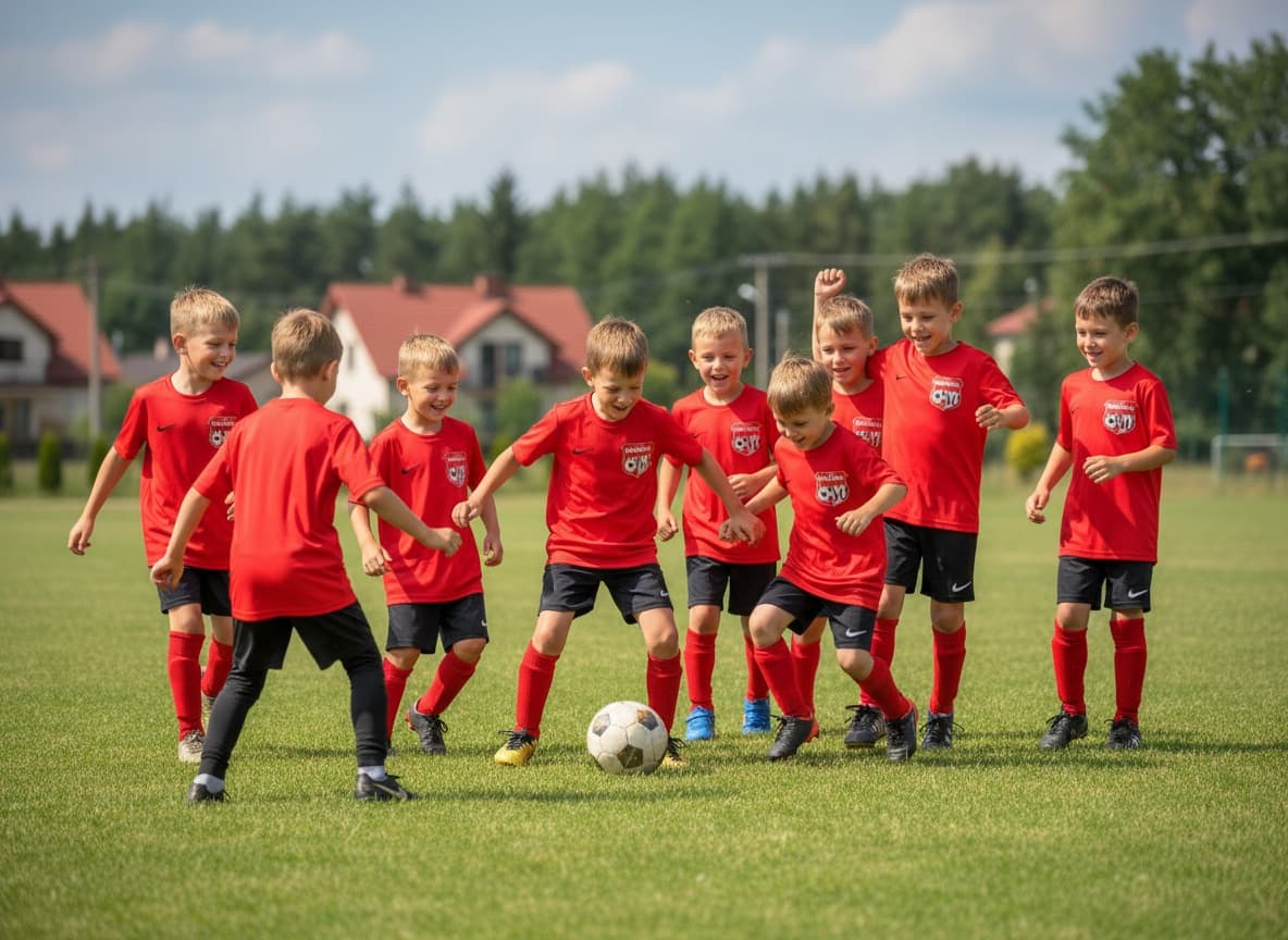 Dzieci grające w piłkę